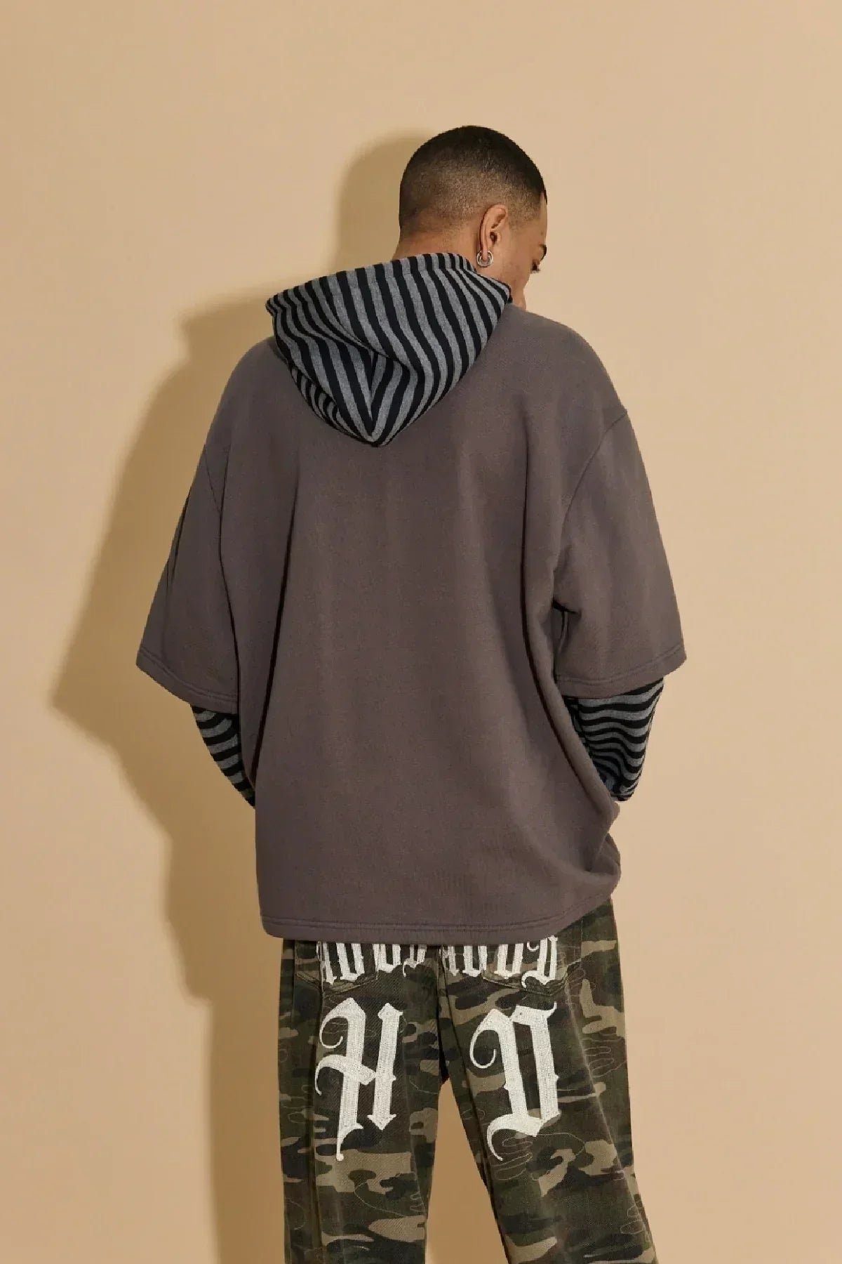 Alien Hands Layerd Stripe Hoodie